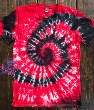 Load image into Gallery viewer, Red and Black Hand Dyed Tee