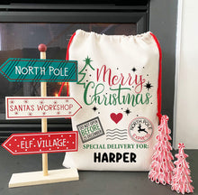 Load image into Gallery viewer, Merry Christmas Santa Sack