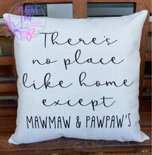 Load image into Gallery viewer, There's No Place Like Home Except... Pillow