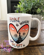 Load image into Gallery viewer, Castle/ Home is Where the Heart is Ceramic Mug/ Metal Mug