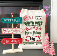 Load image into Gallery viewer, North Pole Post Office Santa Sack
