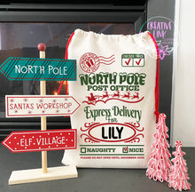 Load image into Gallery viewer, North Pole Post Office Santa Sack