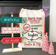 Load image into Gallery viewer, Santa & Elf Santa Sack