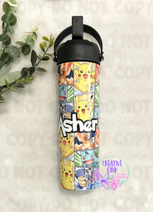 Personalized Pokemon Fan Art Water Bottle