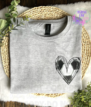 Load image into Gallery viewer, Heart Shaped Soccer Ball Tee/Sweatshirt
