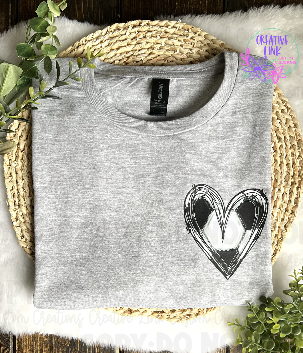 Heart Shaped Soccer Ball Tee/Sweatshirt