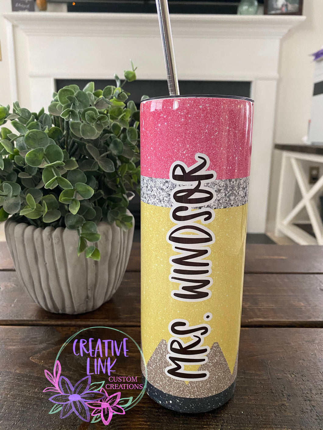 Personalized Pencil Tumbler/ Personalized Teacher Tumbler