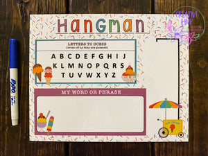 Hangman Dry Erase Board