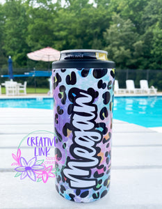 Tie Dye Leopard Can Holder