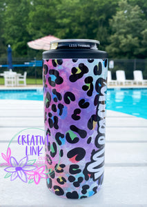 Tie Dye Leopard Can Holder