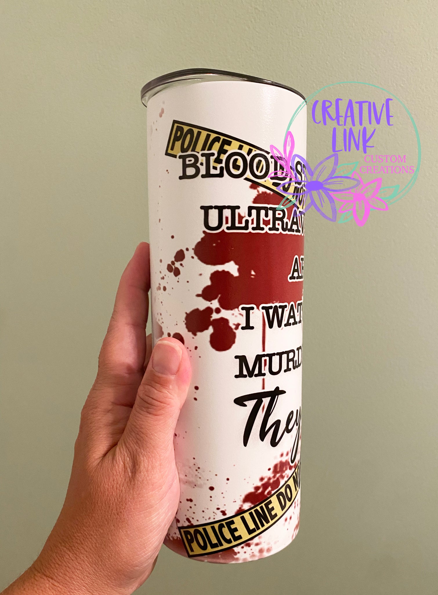 True Crime Glass Tumbler, Murder Iced Coffee Cup – Candicouturedesigns