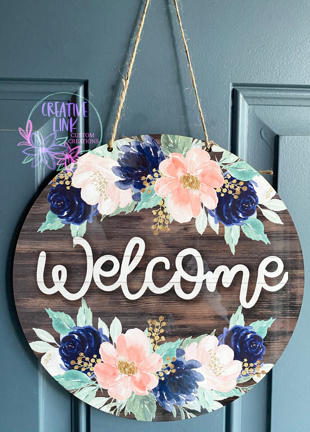 Floral Welcome Sign