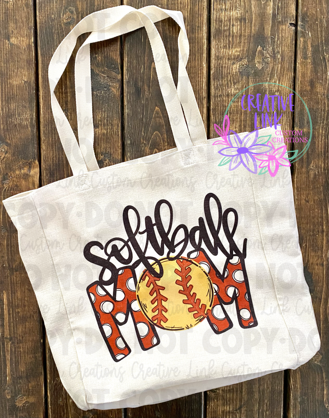 Softball Mama Tote Bag