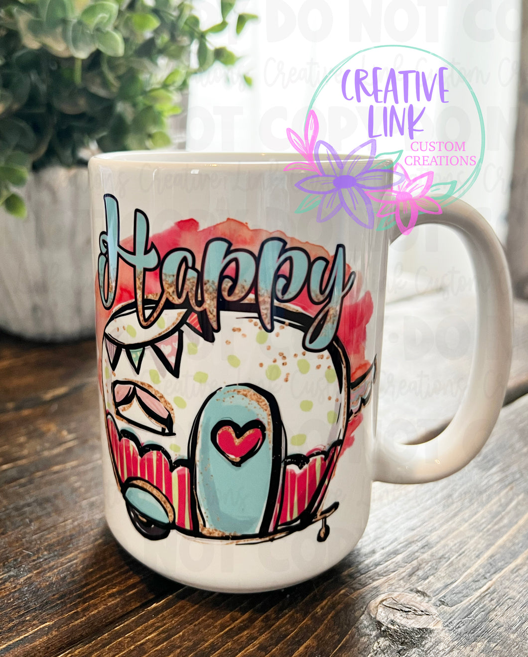 Happy Camper Ceramic Mug/ Metal Mug