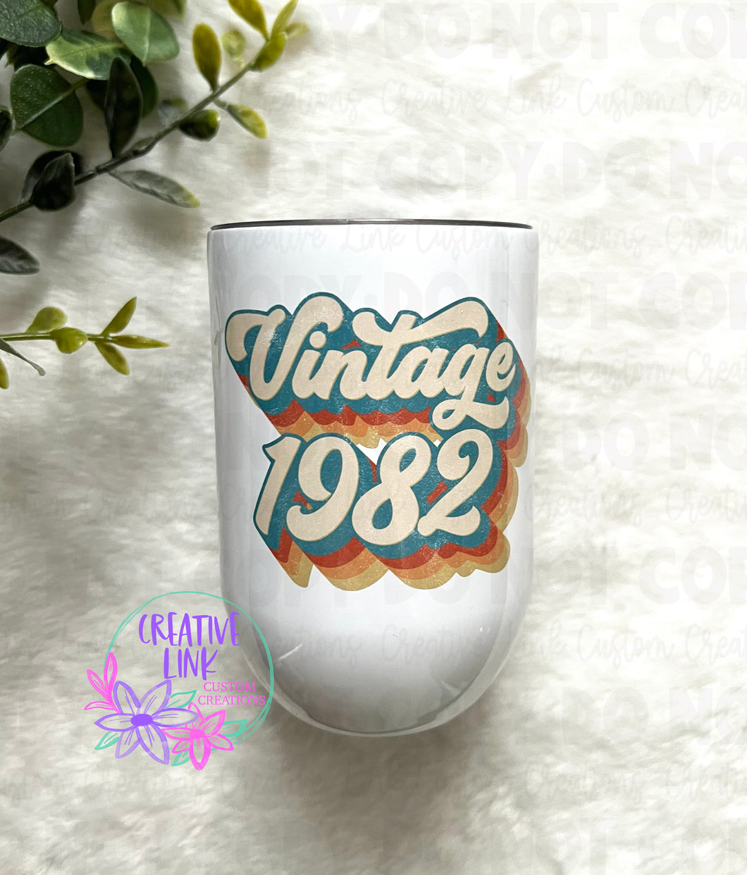 Vintage 1982 Wine Tumbler