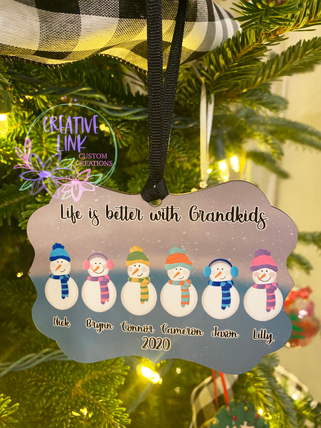 Life Is Better With Grandkids Snowmen Ornament