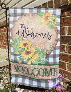 Sunflower/Welcome Garden Flag