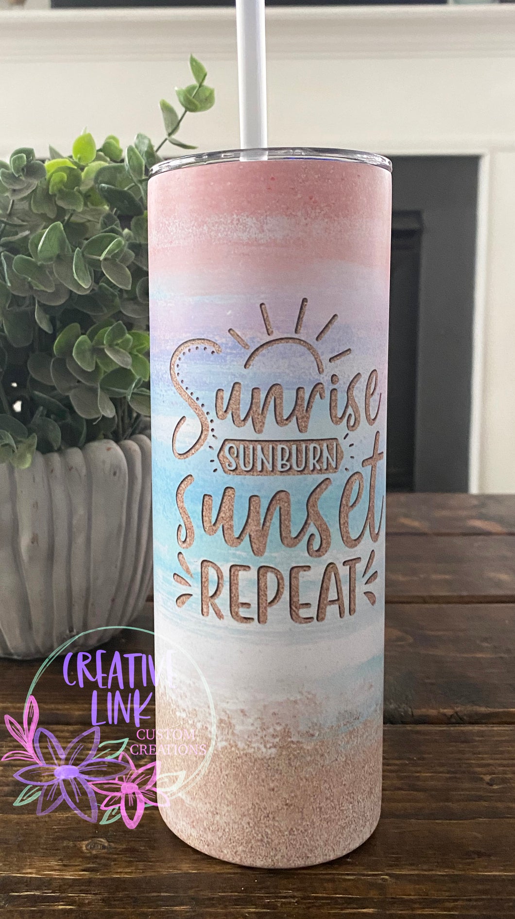 Sunrise, Sunset, Repeat Beach Tumbler